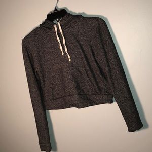 🔴Forever 21 Dark Heather Grey Cropped Hoodie
